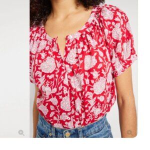 Mille Naomi Top in Red Zinnia Size Small